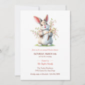 イースターバニーパステルキュートファミリーディナー 招待状 (正面)