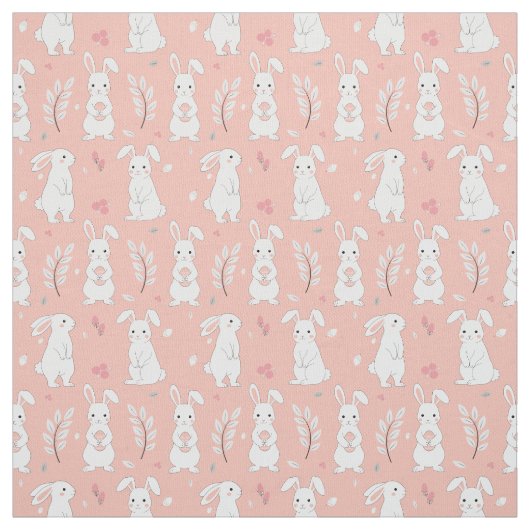 イースターバニーパステルピンク生地 ファブリック (見本)
