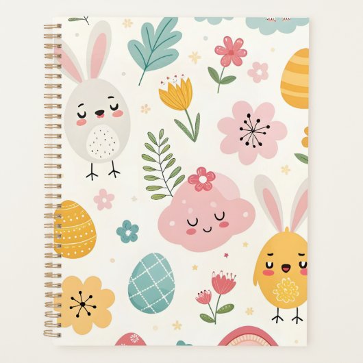 イースターバニーパターン プランナー手帳 (正面)