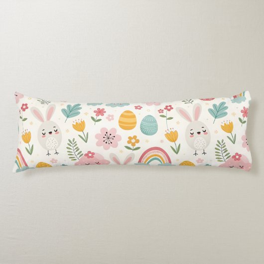 イースターバニーパターン ボディピロー (正面)