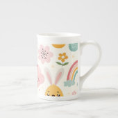 イースターバニーパターン ボーンチャイナマグカップ (右)