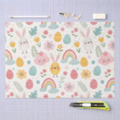 イースターバニーパターン 薄葉紙 (クラフト)