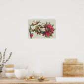 イースターバニーパパ子バラバスケット卵 ポスター (キッチン)