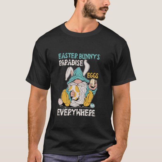 イースターバニーパラダイスエッグどこでもImp矮星Gn Tシャツ (正面)