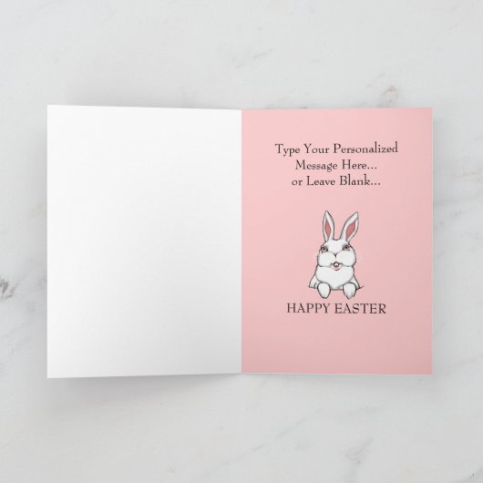 イースターバニーパーソナライズされたカードイースターカード シーズンカード (内部)