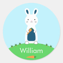 イースターバニーパーソナライズされたステッカー