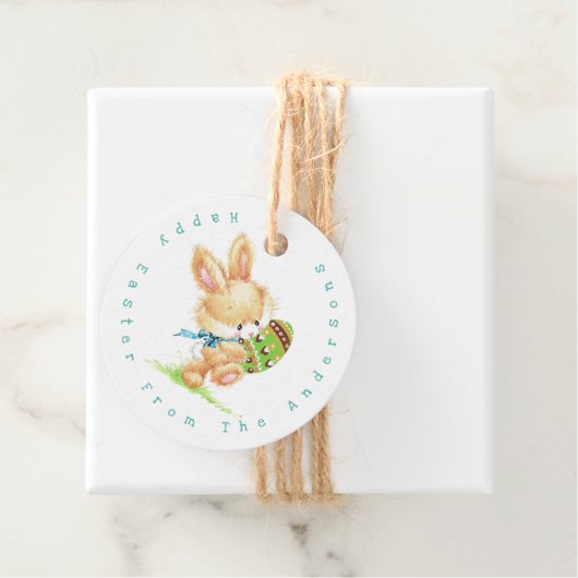 イースターバニーパーソナライズされたデリバリー名/休日 フェイバータグ (インサイチュ)