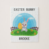 イースターバニーパーソナライズされたパズル。 ジグソーパズル (縦)
