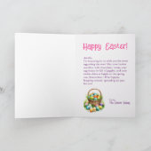 イースターバニーパーソナライズされた復活祭 シーズンカード (内部)