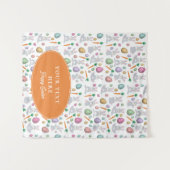 イースターバニーパーティーブランチランチテーブルランナー タペストリー (正面(横))