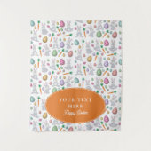 イースターバニーパーティーブランチランチテーブルランナー タペストリー (正面)