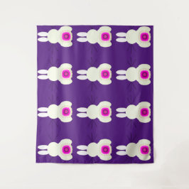 イースターバニーパープルタペストリー タペストリー