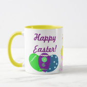 イースターバニーピンクグリーンシックエッグキープサケ マグカップ (左)