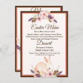 イースターバニーピーチフローラメニュー メニュー (正面/裏面)