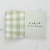 イースターバニーファミリーオンジンガム カード (内部)