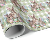 イースターバニーファミリーオンジンガム ラッピングペーパー (ロールコーナー)