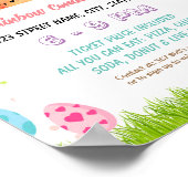 イースターバニーフライヤーで編集可能な写真 ポスター (角)