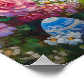 イースターバニーフラワーコテージガーデンポスター ポスター (角)