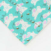 イースターバニーフリース車椅子用ラップブランケット フリースブランケット (角)