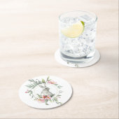 イースターバニーフローラヴィンテージ ラウンドペーパーコースター (インサイチュ)