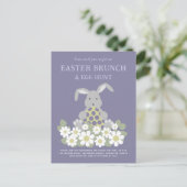 イースターバニーフローラ卵狩りとブランチ インビテーションポストカード (スタンド正面)