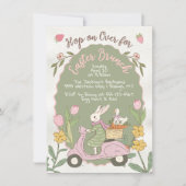 イースターバニーブランチ卵狩りパーティー 招待状 (正面)