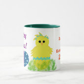イースターバニーブルーグリーンシックエッグキープサケ マグカップ (中央)
