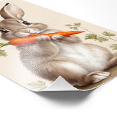 イースターバニープリント可能ヴィンテージウォールアート フォトプリント            (角)