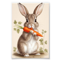 イースターバニープリント可能ヴィンテージウォールアート