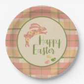 イースターバニープレイド紙プレート ペーパープレート (正面)