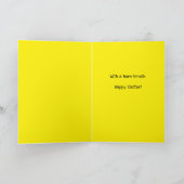 イースターバニーヘアブラシおもしろいリドル子供へカード カード (内部)