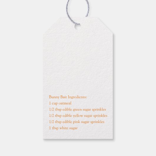 イースターバニーベイトギフトラベル ギフトタグ (裏面)