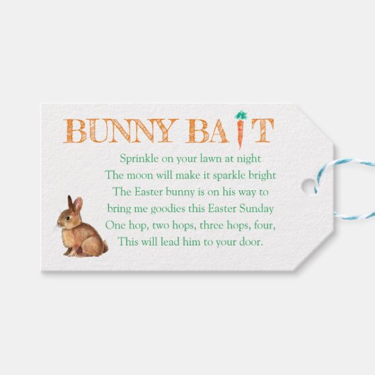 イースターバニーベイト ギフトタグ (正面(横))
