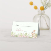 イースターバニーベビーシャワー折り畳み座席表 プレイスカード (裏面)