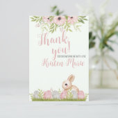 イースターバニーベビーシャワー サンキューカード (スタンド正面)