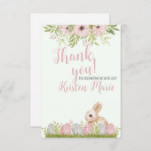 イースターバニーベビーシャワー サンキューカード (正面/裏面)