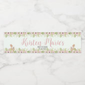 イースターバニーベビーシャワー ペットボトルラベル (シングルラベル)