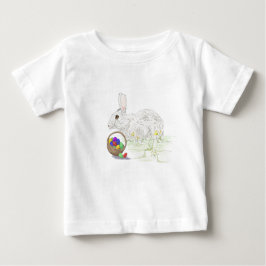 イースターバニーベビー素晴らしTシャツ ベビーTシャツ