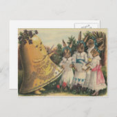 イースターバニーベルリリーデイジー合唱団 シーズンポストカード (正面/裏面)