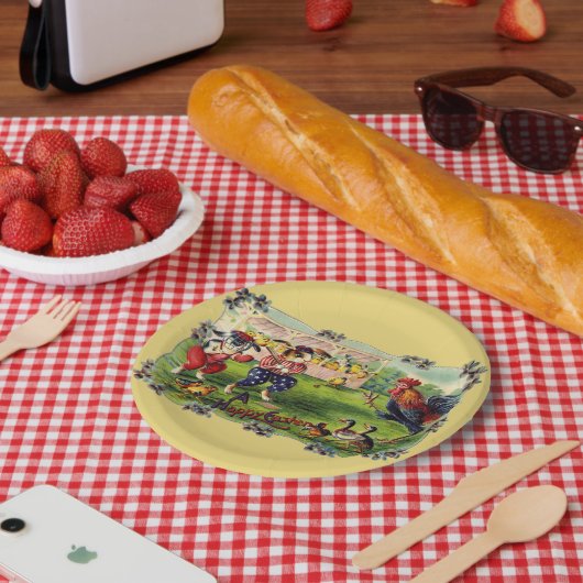 イースターバニーベースボール紙プレート ペーパープレート (ピクニック)