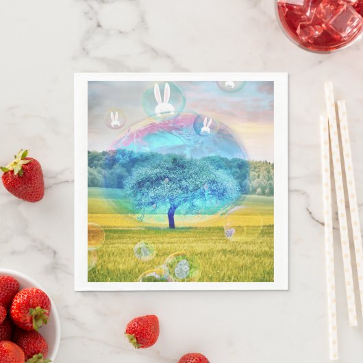 イースターバニーペーパーナプキン スタンダードランチョンナプキン (インサイチュ)