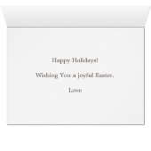 イースターバニーホリデーズグリーティングカード (内部横(下))