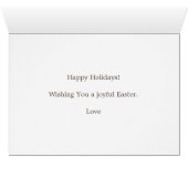 イースターバニーホリデーズグリーティングカード (内部横(下))
