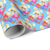 イースターバニーホリデーラッピング紙 ラッピングペーパー (ロールコーナー)