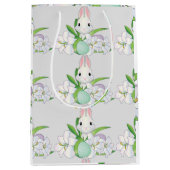 イースターバニーホワイトリリー ミディアムペーパーバッグ (正面)