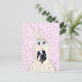 イースターバニーボストンテリア葉書 シーズンポストカード (スタンド正面)