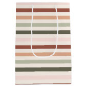 イースターバニーボホウォーターパーソナライズされたカラー ミディアムペーパーバッグ (裏面)