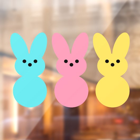 イースターバニーポップ・アートのズカラーウィンドウ ウィンドウサイン (シート2)