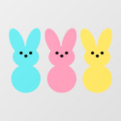 イースターバニーポップ・アートのズカラーウィンドウ ウィンドウサイン (シート)