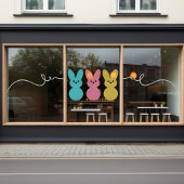 イースターバニーポップ・アートのズカラーウィンドウ ウィンドウサイン